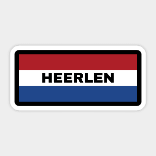 Heerlen City in Dutch Flag Sticker